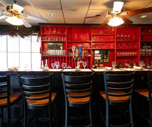 Bar seating at Trattoria La Festa